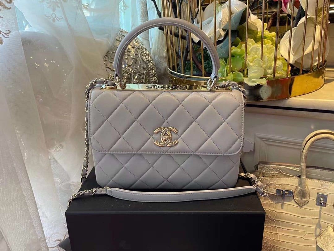 Chanel Classic Flap Bag 25cm Grey