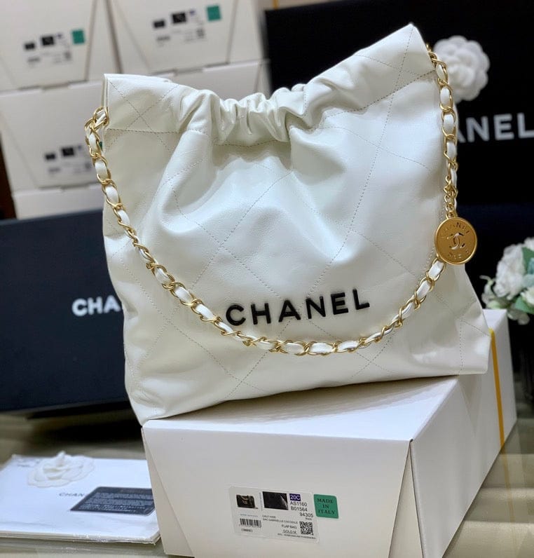 Chanel 22 Large Handbag 37cm White