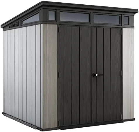 Keter Outdoor Storage Sheds, for House, Patio & Yard, Plastic Resin, Artisan, 7×7 Ft, Gray
