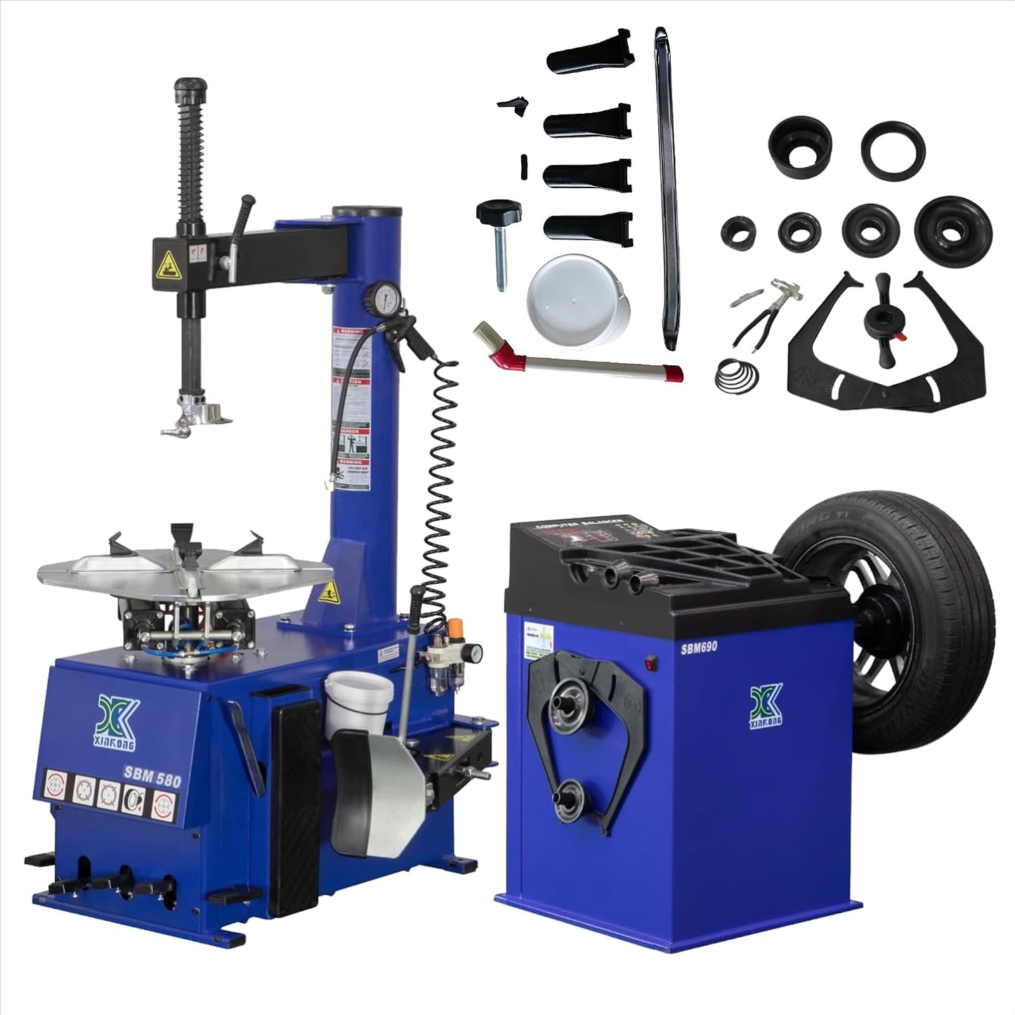 2.0 HP Tire Changer & Wheel Balancer Machine Combo 580 690