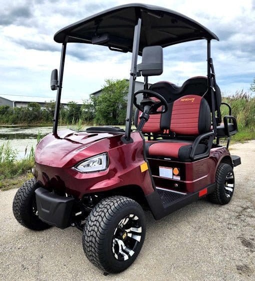 48V Electric 4-Seater Golf Cart Red Renegade X Edition with Utility Bed TSH